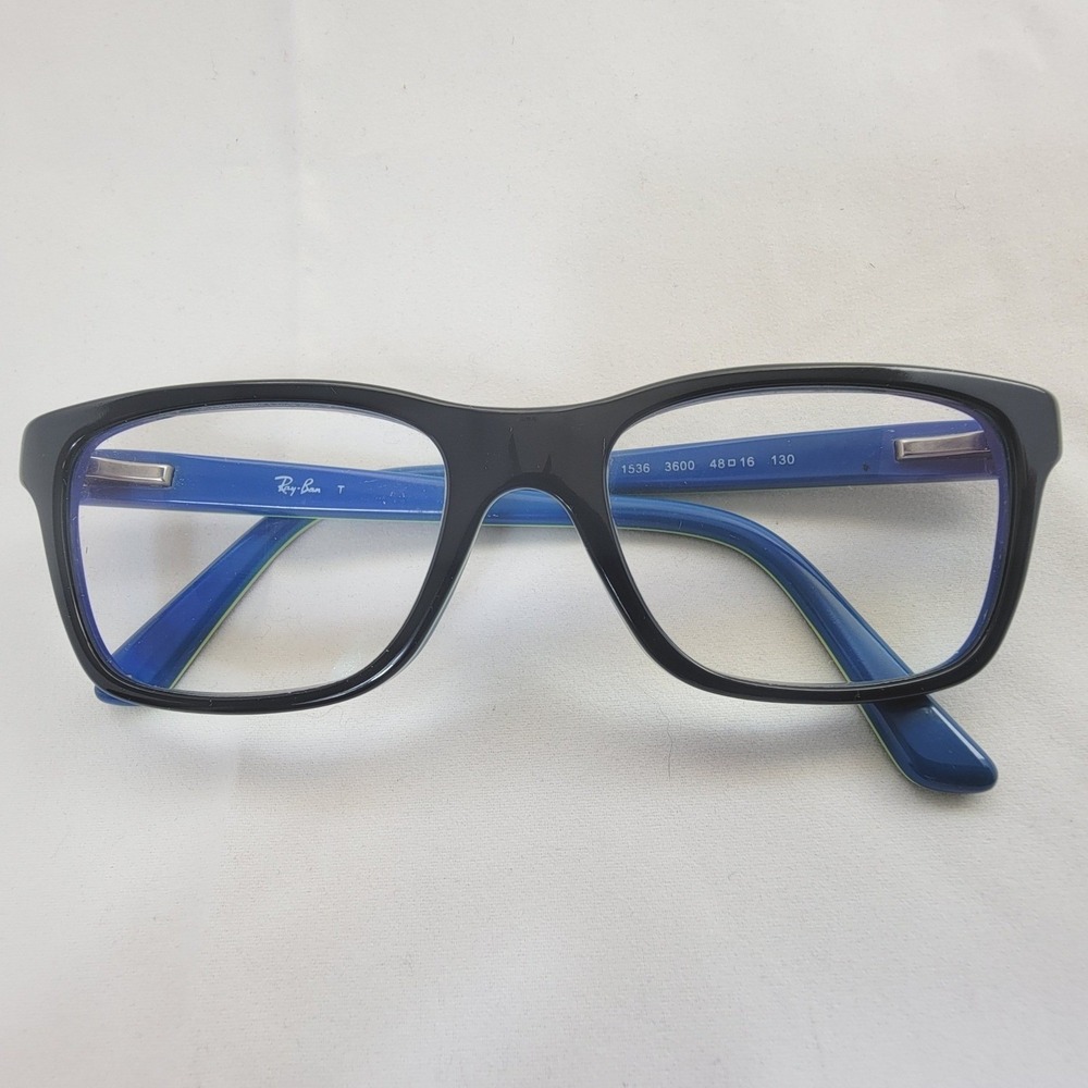 Ray-Ban Junior RY 1536 Kids Eyeglass Frames Black & Blue 48-16-130